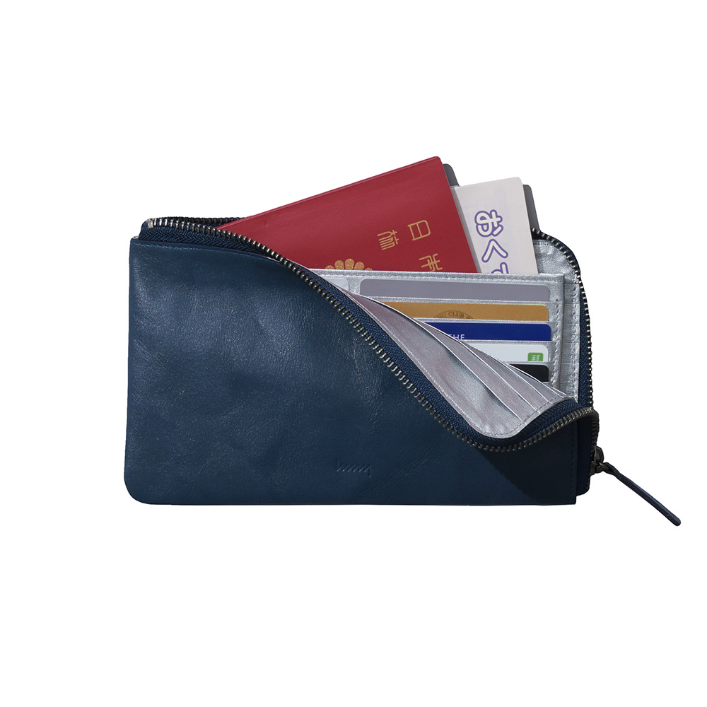 hmny W-022 ポーチ 財布 ケース 診察券 パスポート 母子手帳 おくすり手帳